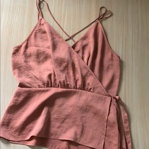 Express Blush Tie Blouse